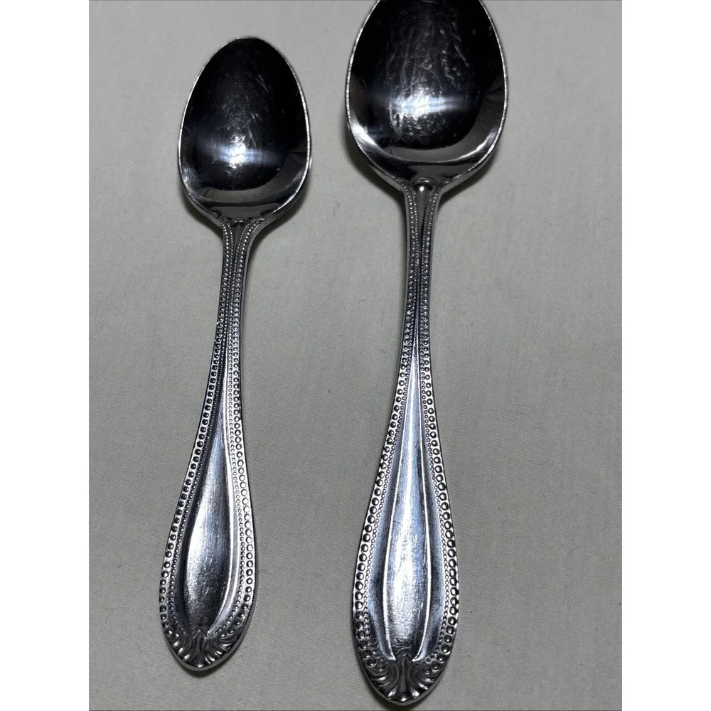 Leonard‎ Silver R Stainless Boston Bead Tsp &Tbsp